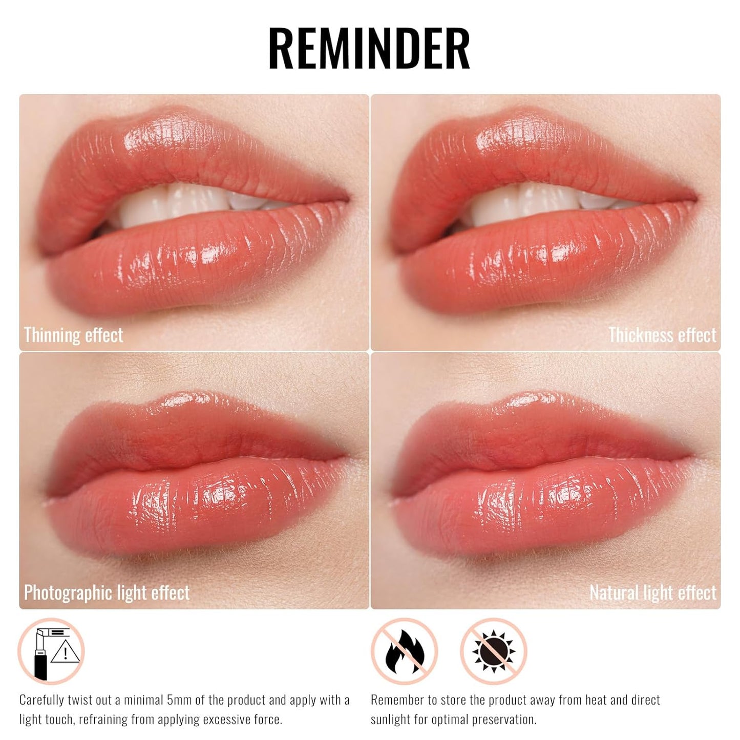 Oulac Moisturizing Shine Lipstick Red for Women - 2 in 1 Glossy Red Tinted Lip Balm, Hydrating Summer Lipstick for Dry Lips,Shine Juicy Finish Vegan 2.2g/0.07oz (16)