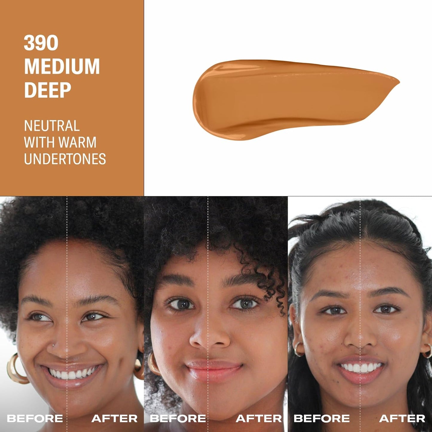 Youthforia Date Night Skin Tint Serum Foundation, Light-Medium Coverage, Hydrating Formula, Vegan & Cruelty-Free, 390 Medium Deep - Neutral with Warm Undertones