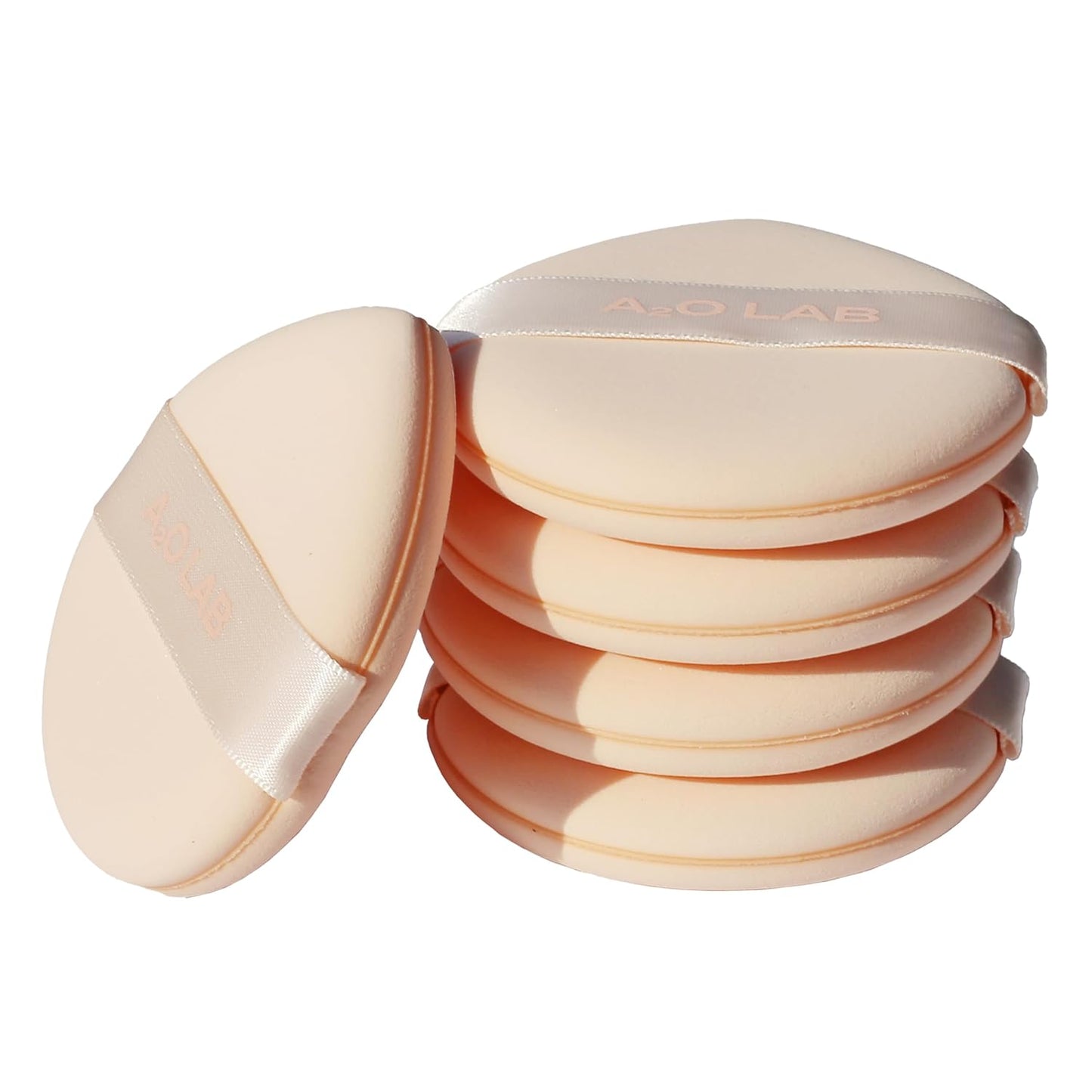 AOA Studio Silky Silicone Makeup Sponge Set, Reusable Cosmetic Applicators Extra Soft Rubycell Makeup Sponges (Peach)