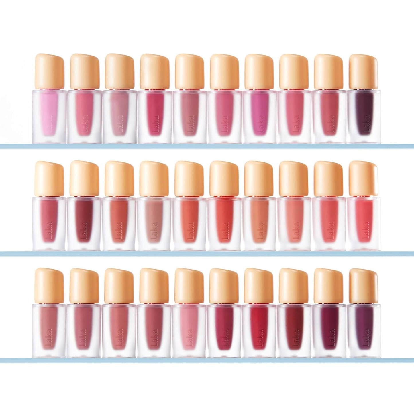 Laka Fruity Glam Lip Tint Mini, Glowing Lip Stain with Wide Color Spectrum, Hydrating & Lightweight Texture, Long-Lasting Bold Stain, Non-Sticky, Vegan, K-Beauty (#122 Rosy Rose)