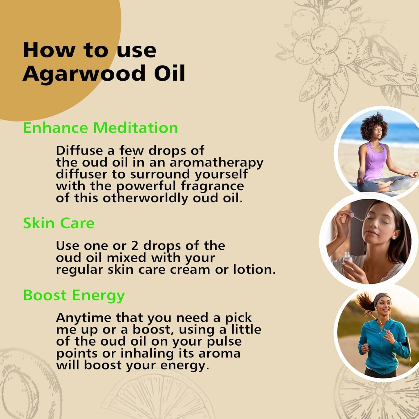 Agarwood Sandalwood Essential Oils for Perfume Candles Soaps Yoga Meditation Massage Diffuser - 2 OZ, Pack of 2