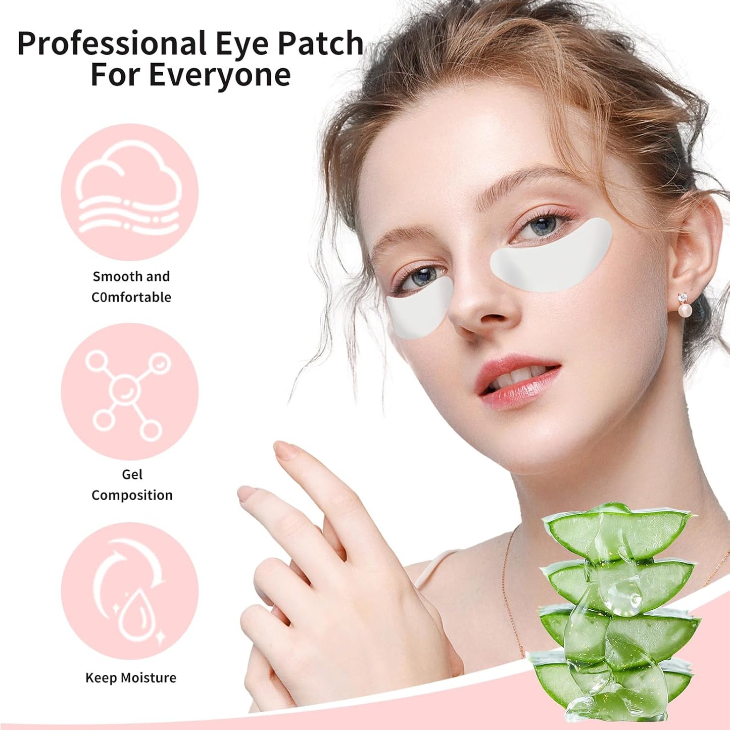 50Pairs Eyelash Extension Gel Patches Kit Natural Hydrogel, Lash Gel Pads for Beauty Makeup Mask Kit Supplies Eye Mask Pads Beauty Tools (Silver)