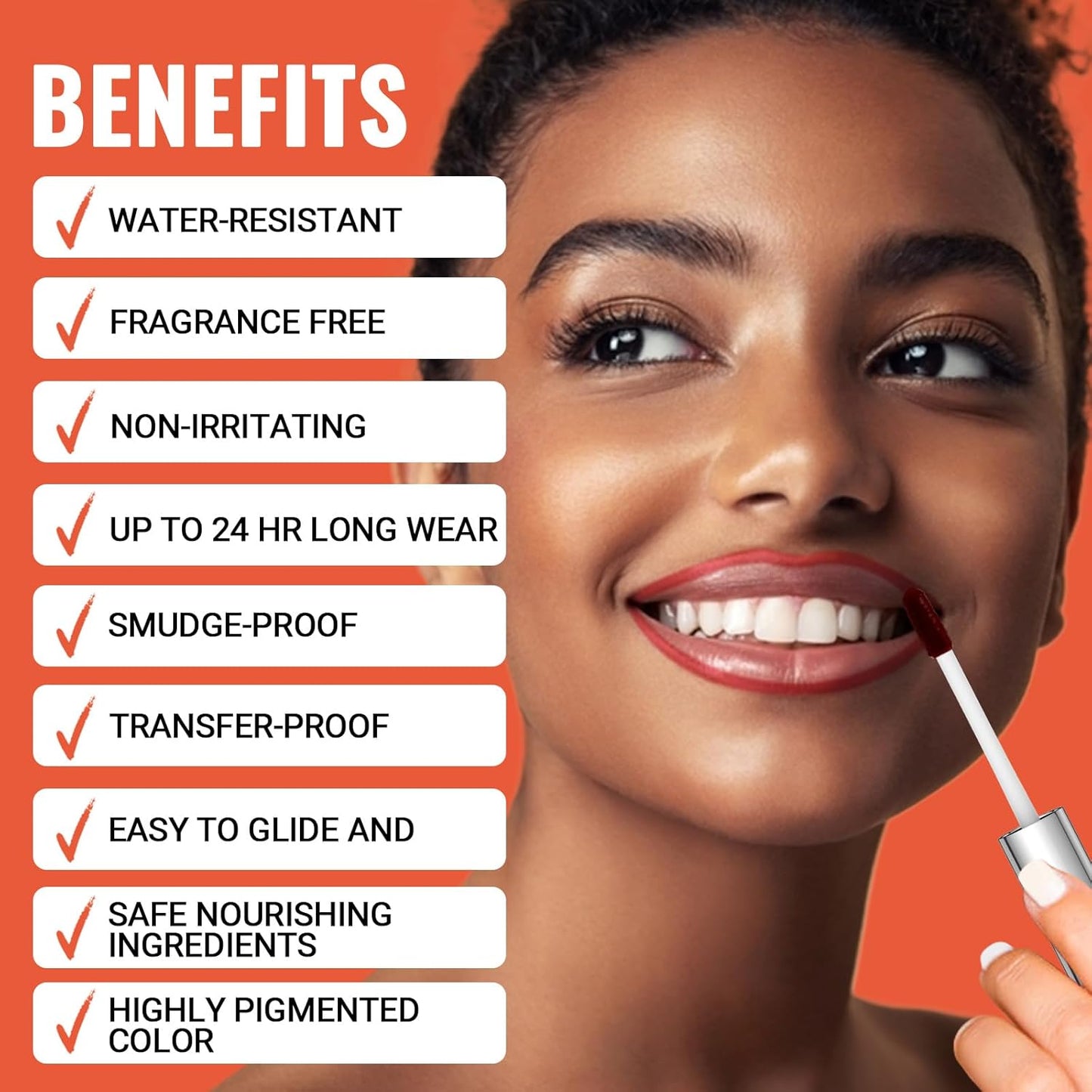 2pcs Lip Stain Peel Off - Lip Liner Stain Long Lasting Waterproof,2-in-1 Lip Liner with Tweezer Nude Matte,Non-Stick Cup,Highly Pigmented，Natural Finish,Stay On All Day,Perfect for Gift (Nude+Rose)