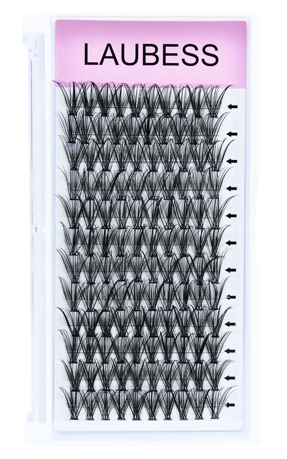 Eyelash Clusters LAUBESS Lash Clusters Individual Lashes Cluster Eyelash Extensions DIY at Home Waterproof Cluster Lashes (30D-D-12)