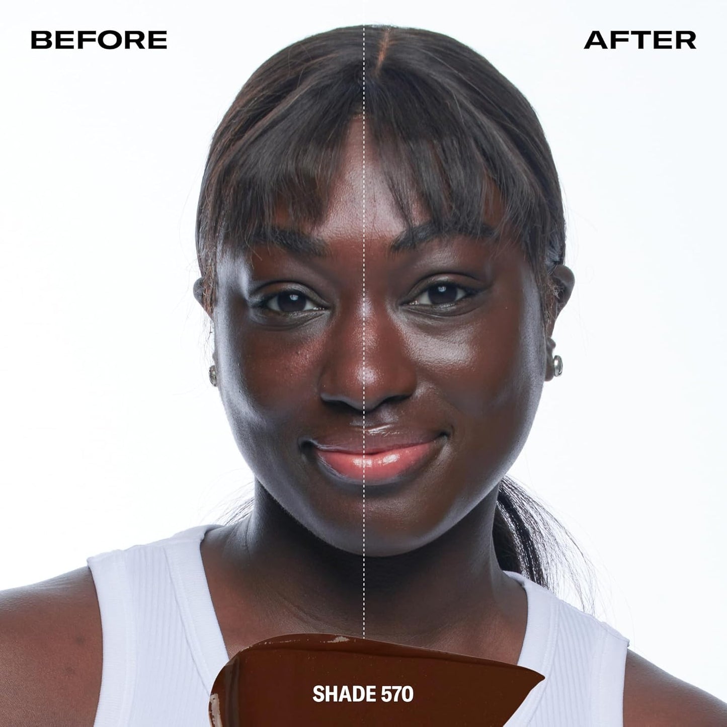 Youthforia Date Night Skin Tint Serum Foundation, Light-Medium Coverage, Hydrating Formula, Vegan & Cruelty-Free, 570 Deep - Neutral