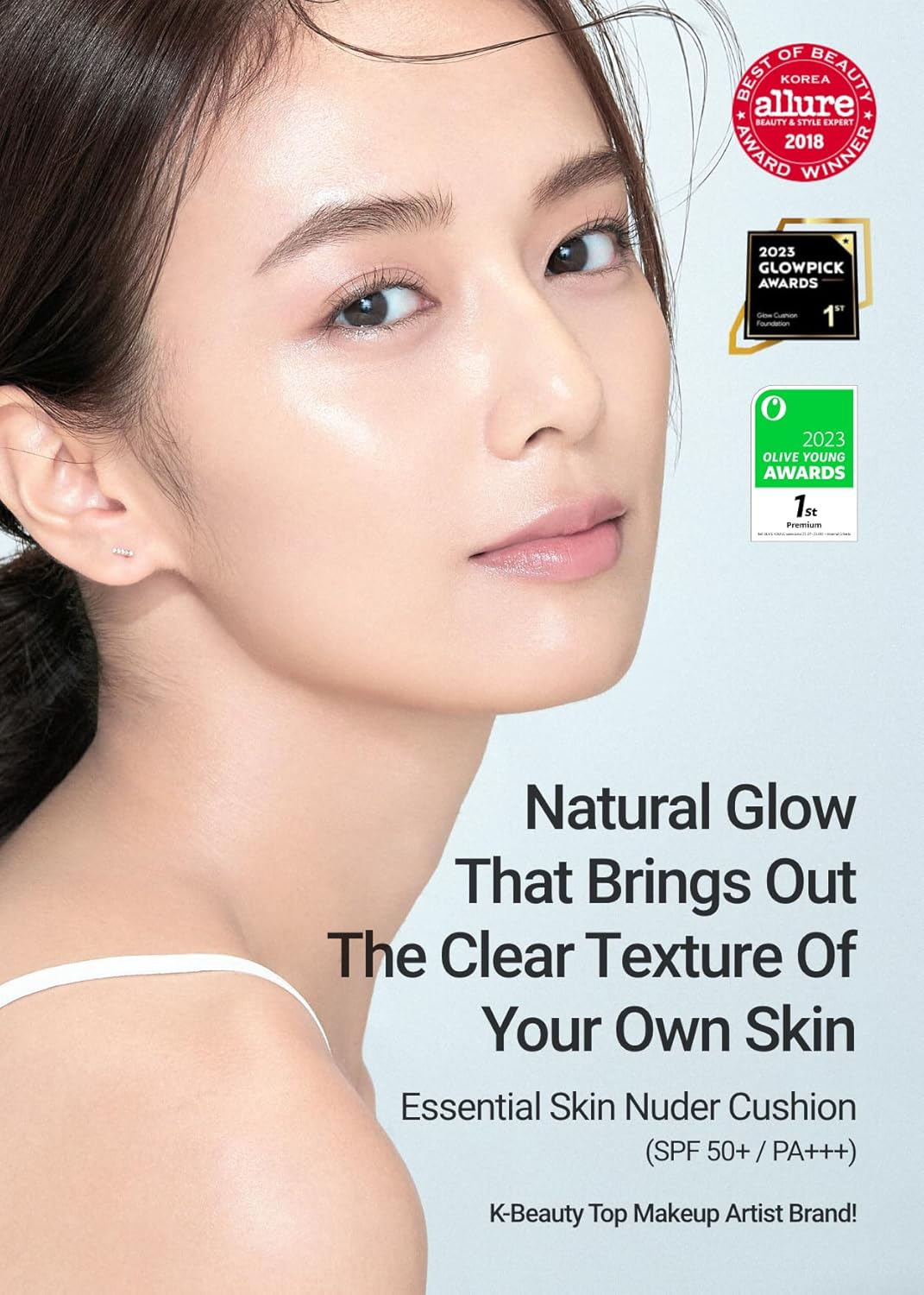 [JUNGSAEMMOOL OFFICIAL] Essential Skin Nuder Cushion (Medium) | Refill Included | Natural Finish | Buildable Coverage | Makeup Artist Brand | Cream Foundation