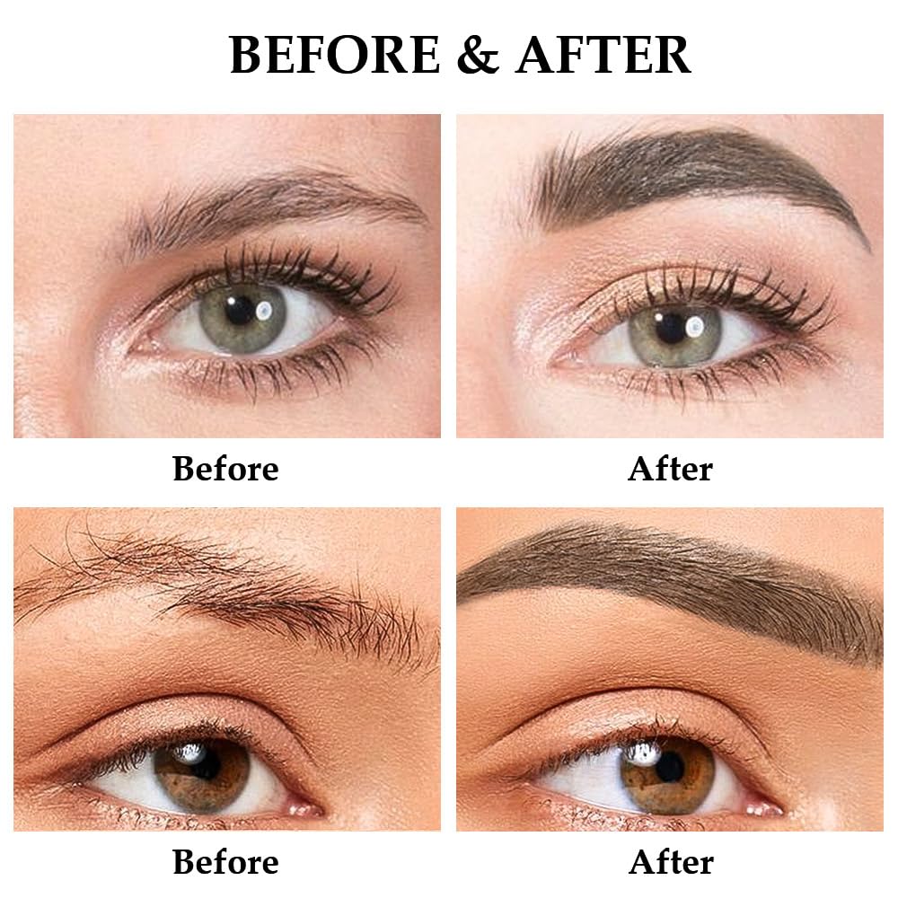 Tinted Thickening Brow Mascara,Brow Fast Sculpt,Waterproof, Transfer-proof, Brush to Fill in Eyebrows and Cover Gray Hairs - Cruelty Free (2pcs 02 Cool Blonde &05 Cool Ash Brown)