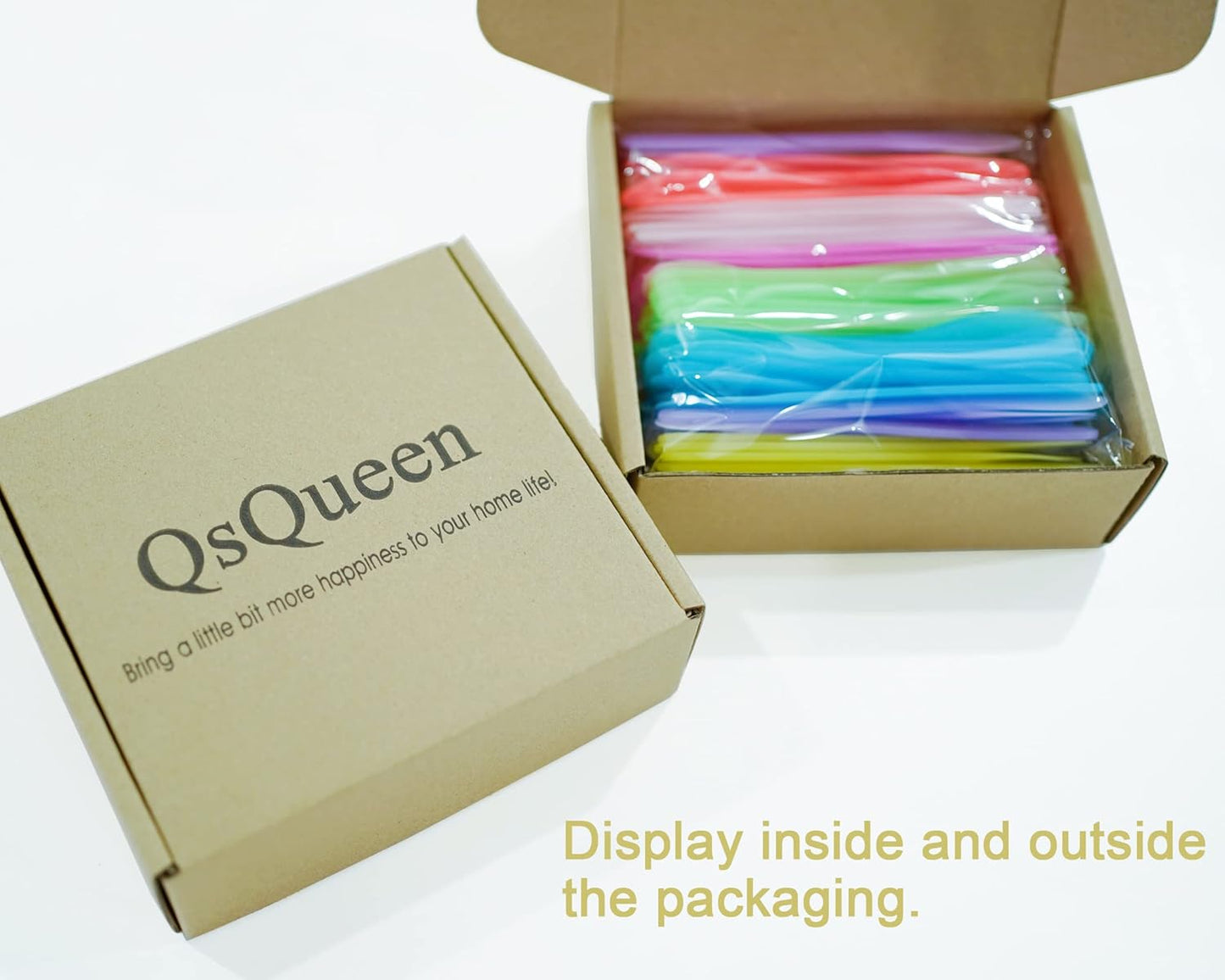 100 PCS Cosmetic Spatula for Makeup Face Mask Plastic Spoon Disposable Makeup Tools for Mixing and Sampling 4.88'' x 1.06" Random Color