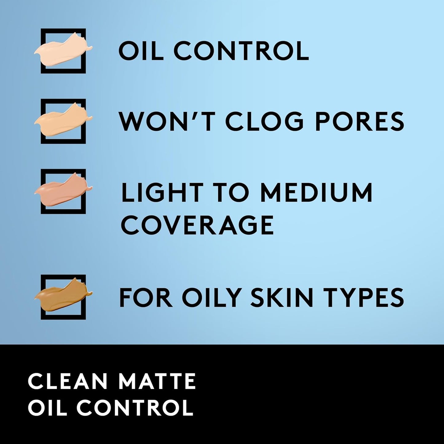 COVERGIRL Clean Matte Liquid Foundation Classic Ivory, 1 oz, Water Based, Moisturizing, Oil Absorber, Cruelty Free (Pack of 2)