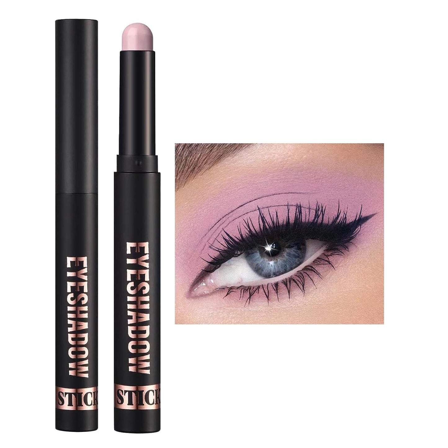 Purple Mauve Eyeshadow Stick Blendable Cream Eyeshadow Hypoallergenic Neutral Eye Shadow Stick, Waterproof Long Lasting High Pigmented Smokey eyeshadow Pencil (17# Mauve Matte)