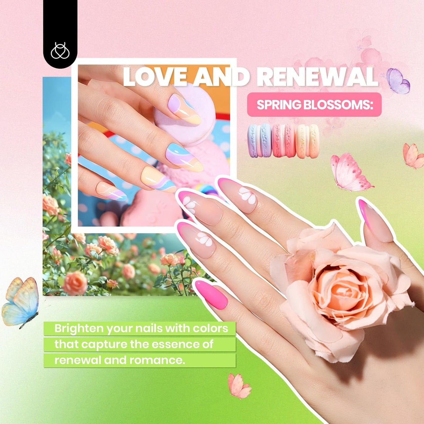 Beetles Gel Nail Polish Kit with U V Light - 68 Pcs Set 35 Colors Pink Glitter Nude Gray Gel Polish with Base Matte&Glossy Top Coat Vivid Seasons Gel Nail Set Nail Art Gift for Women & Girls