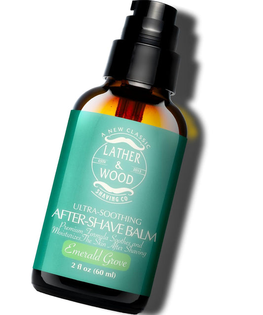 Best After-shave Balm, Emerald Grove Scent, Premium Aftershave Lotion, Soothes and Moisturizes Face after shaving, Does Not Dry The Skin, Eliminates Razor Burn For A Silky Smooth Finish