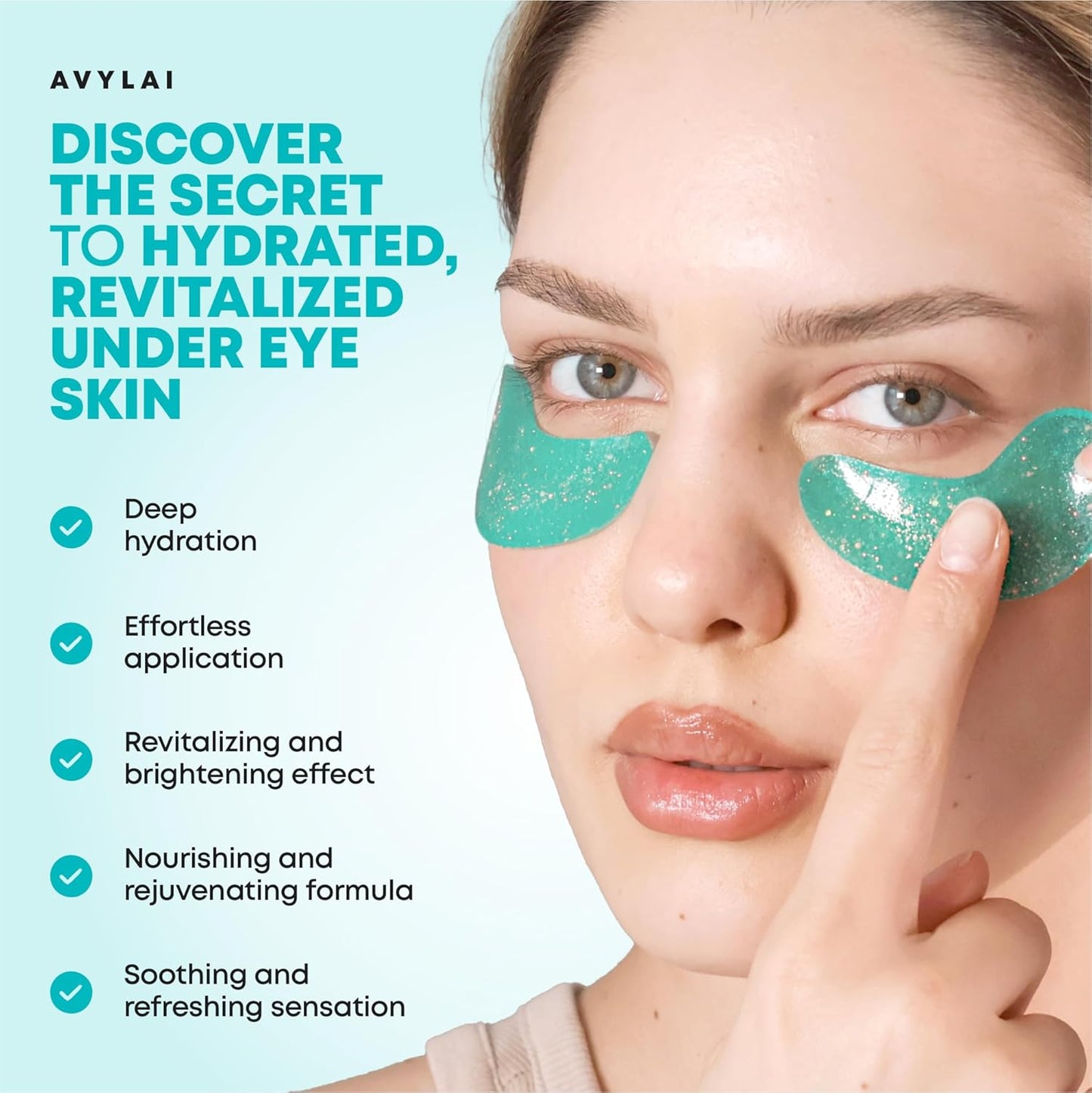 Under Eye Patches(16 Pairs and 2 Lip Masks)-Collagen Eye Gel Pads with Hyaluronic Acid for Puffy Eyes and Dark Circles-Under Eye Mask Patches for Cooling and Relaxation-Vegan and Cruelty-Free