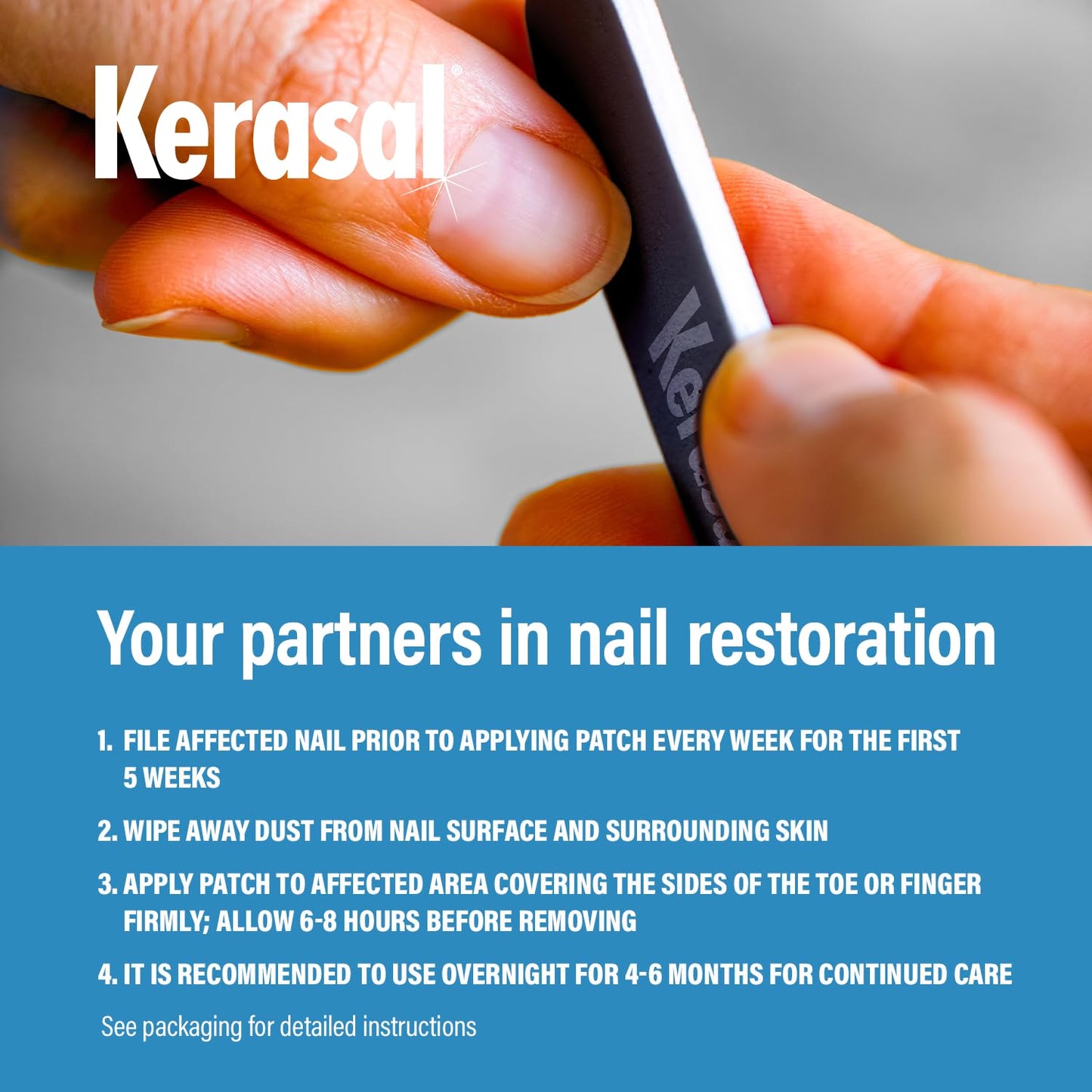 Kerasal Multi-Purpose Nail Repair Patches 14ct and Pack of 5 Files