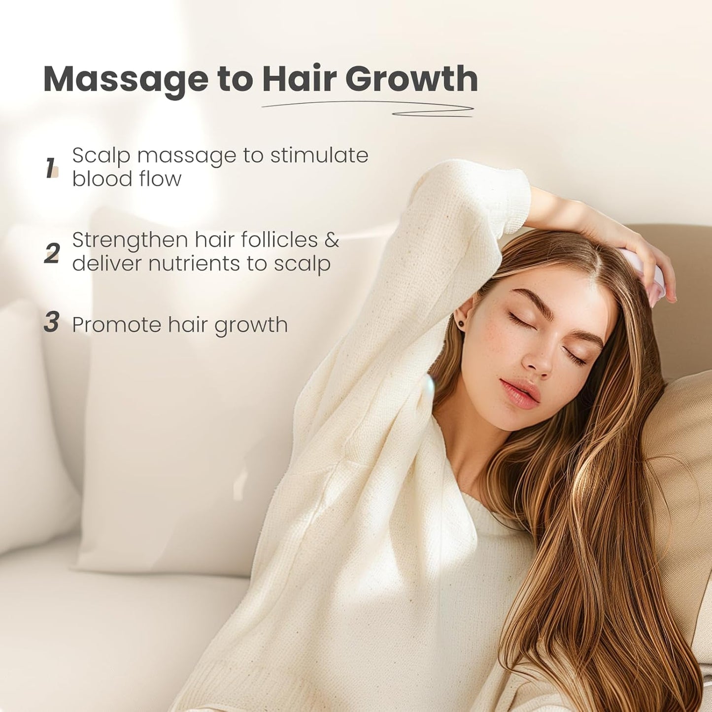 AIMIKE Scalp Massager Shampoo Brush, Pink - Promotes Hair Growth, Reduces Dandruff, and Relaxes, Natural Wheat Straw, Soft Silicone Bristles, Ideal for All Hair Types, Wet & Dry Use, Portable, 1 Count