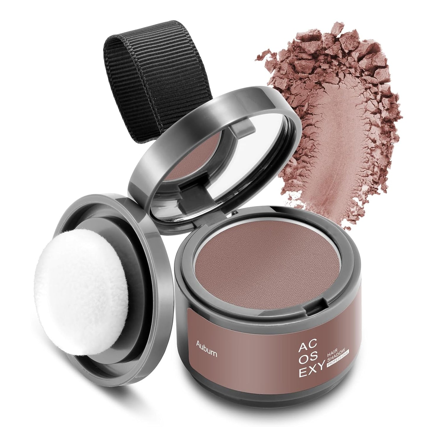 Root Touch Up Hair Color Powder for Gray Coverage and Thinning Hair - Auburn Hairline Shadow Powder for Women's Eyebrows and Men's Beard Lines, Bald Spots (Auburn)