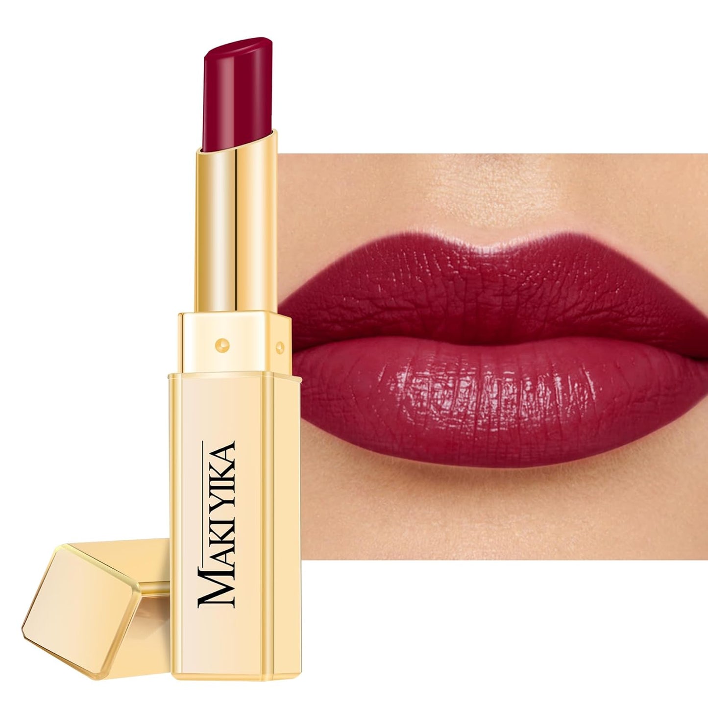 MAKI YIKA Moisture Dark Berry Lipstick for Women Hydrate Lip Gloss for Dry Cracked Lips Weightless Glossy Lip Color Juicy Finish,MA049 Blush Berry
