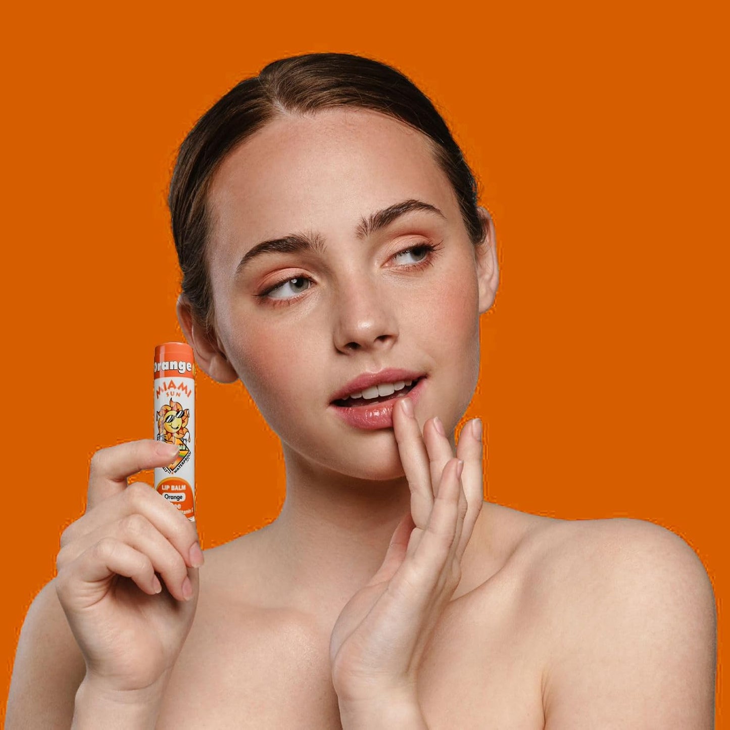 Miami Sun Natural Ghee Lip Balm, Hydrating Lip Treatment with Shea Butter & Beeswax, Organic & Non-Toxic, Best for Dry, Chapped Lips - Moisturizing, Healing, Chemical-Free Lip Repair (2 Count, Orange)