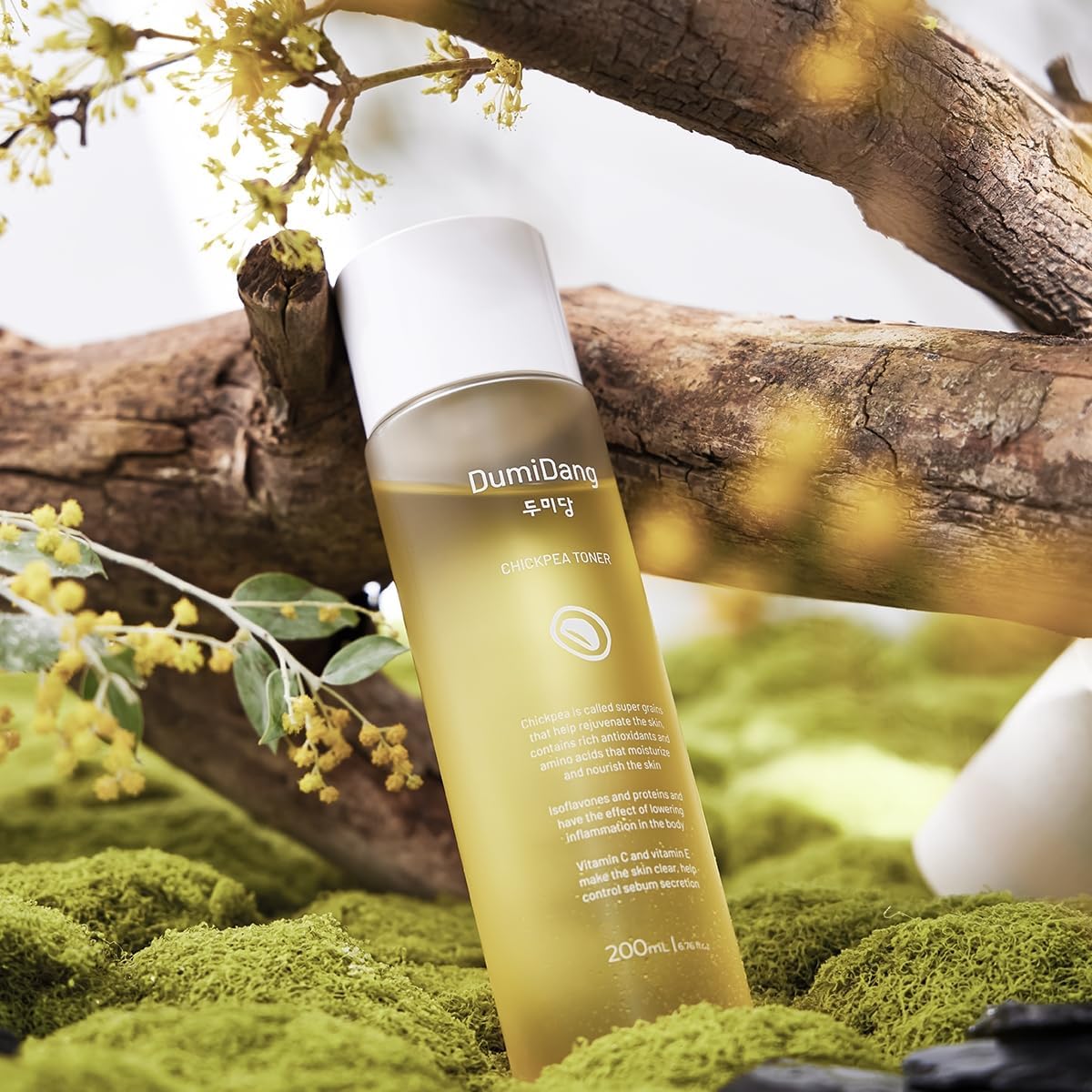 Chickpea Essence Toner - Korean Traditional Vegan Skincare Formula, Moisturizing and Anti-Aging with Fermented Chickpea Extract and 8 Types of Bean Complex, 200mL | 6.75fl.oz.