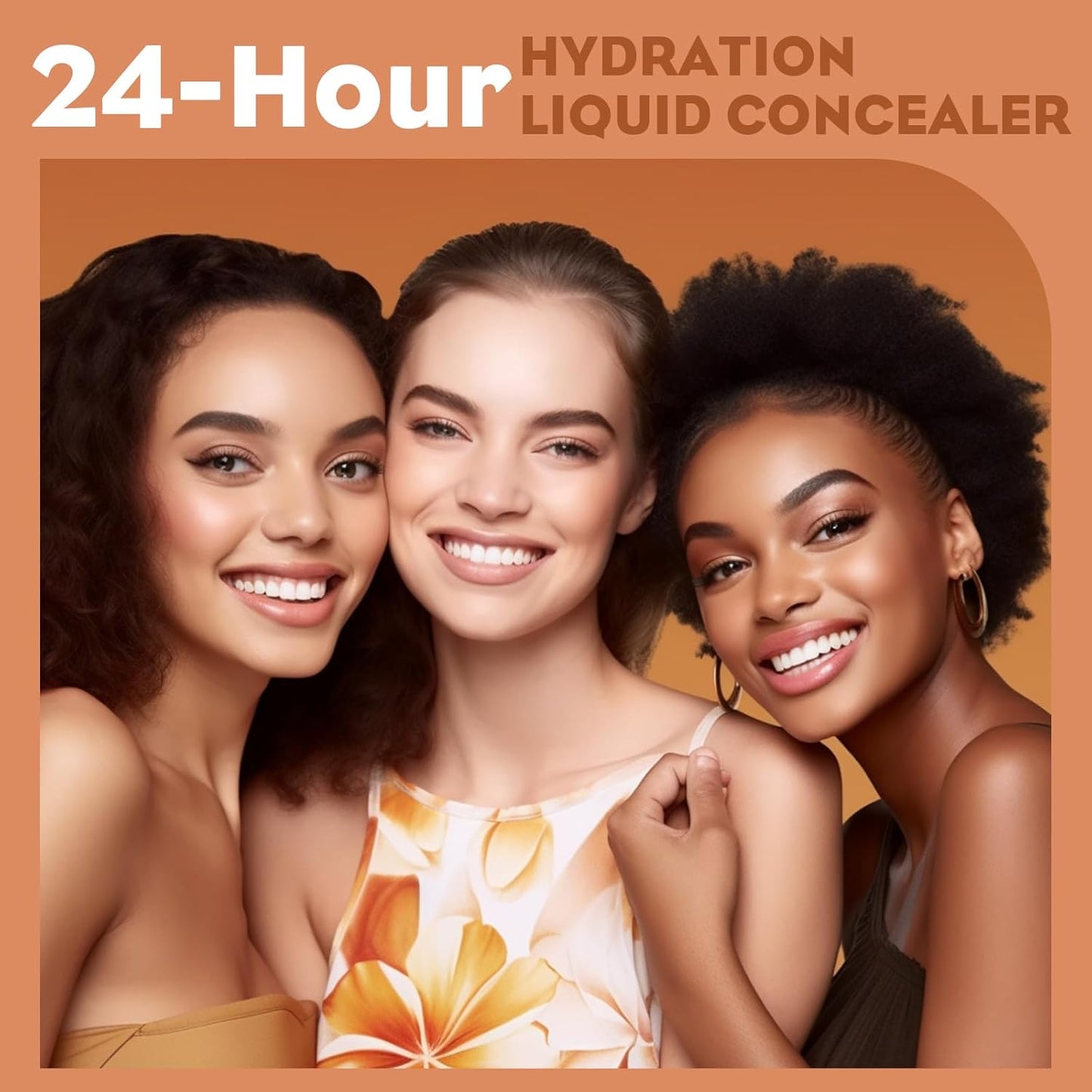 UCANBE Liquid Concealer Stick, Conceals, Covers, Highlights, Medium to Full Coverage Hydrating Color Corrector Face Makeup for Under Eye Dark Circles, Redness, Dullness, Fine Lines - Orange