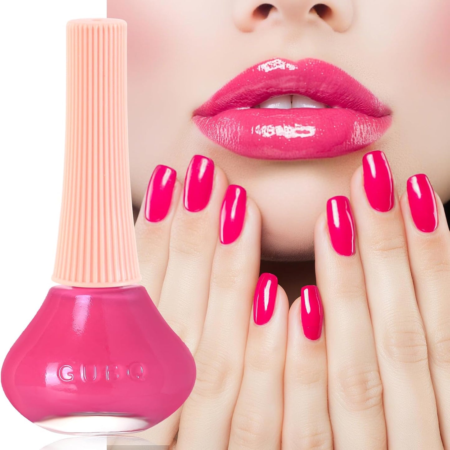 Major Dijit Neon Pink Quick Dry Regular Nail Polish - Nail Art Lacquer, 0.41 Fl Oz