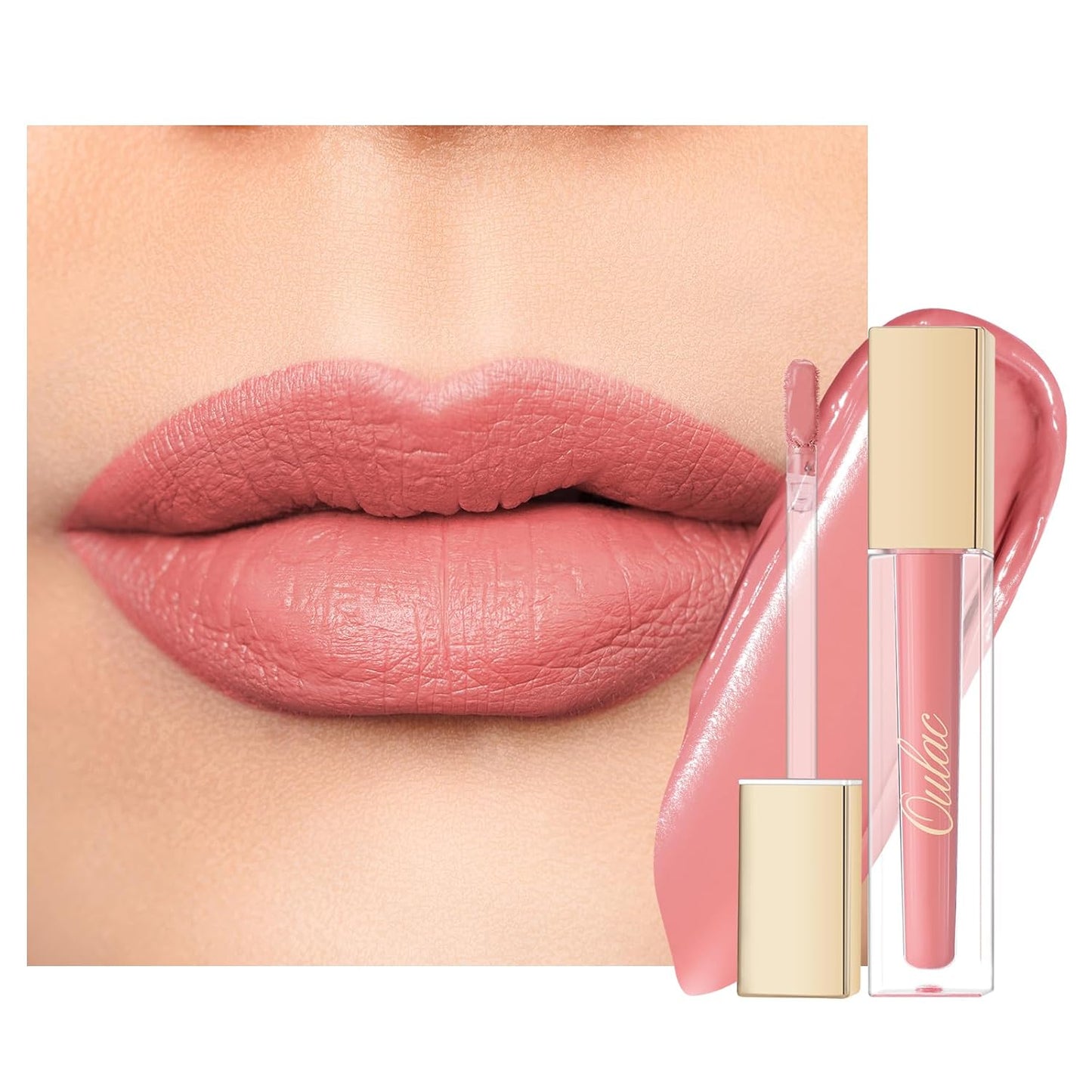Oulac Pink Matte Lipstick for Women, Long Lasting Liquid Lip Stick High Impact Lip Gloss Full Coverage Lip Makeup with Vitamin E Waterproof Formula,Vegan M29