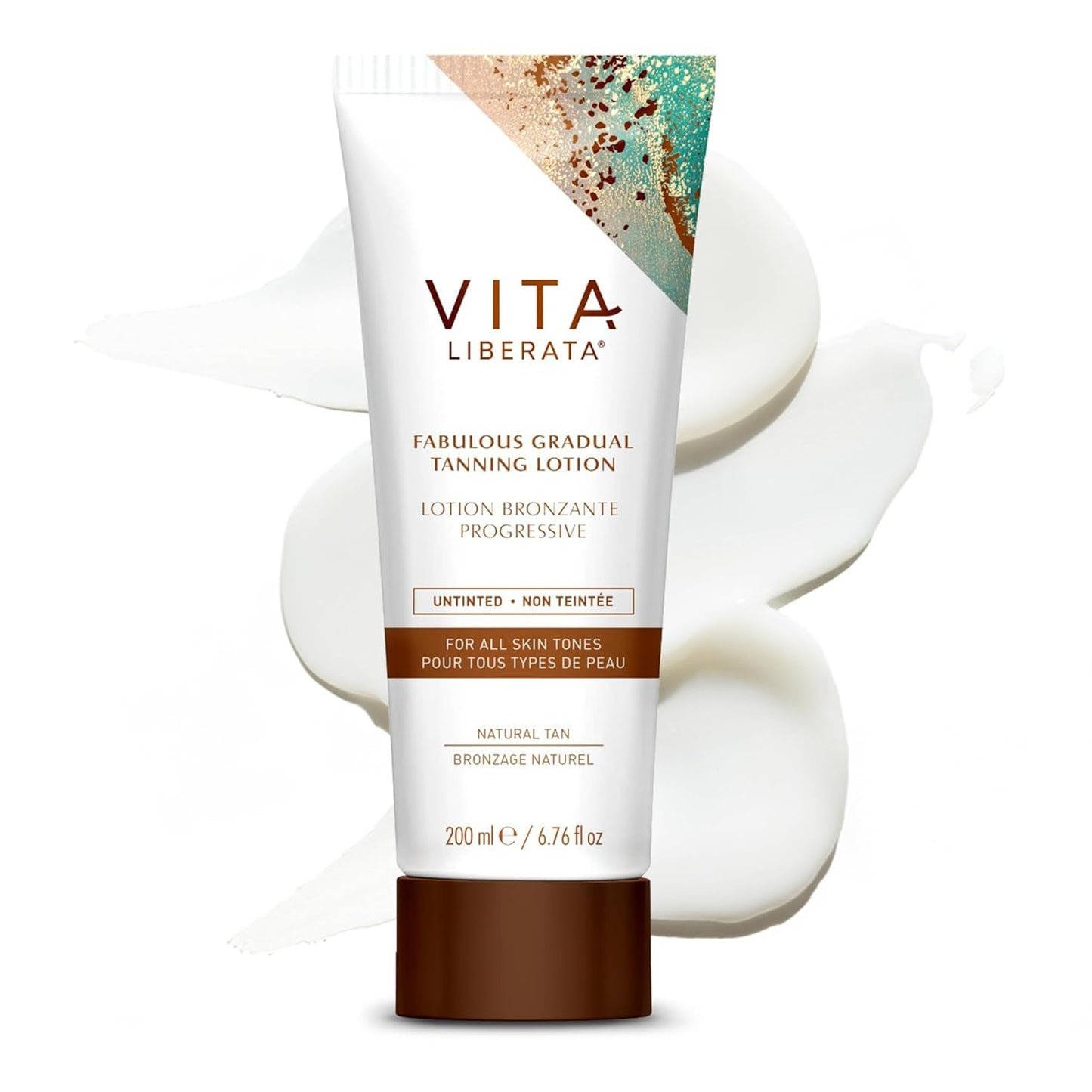 VITA LIBERATA Fabulous Gradual Tanning Lotion - Buildable Formula, Sun-Kissed Tan, Untinted For Minimal Transfer, Lasting Finish, Formulated with Hyaluronic Acid, 6.76 lf.oz