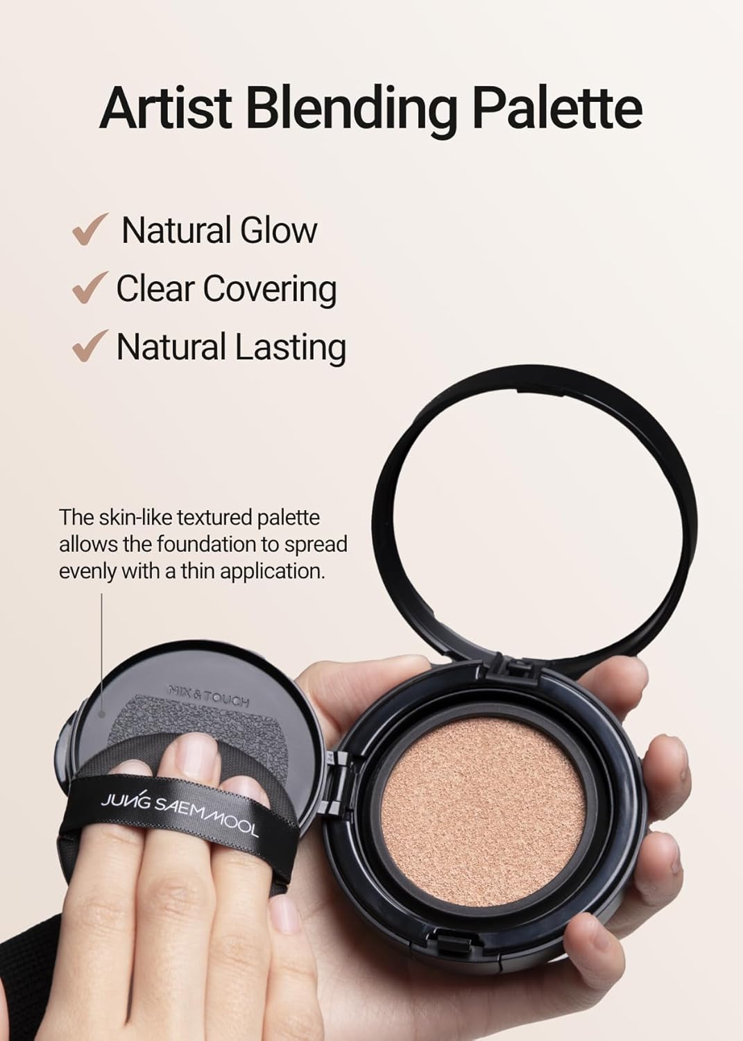 [JUNGSAEMMOOL OFFICIAL] Essential Skin Nuder Cushion (Fair Light) | Refill not Included | Natural Finish | Buildable Coverage | Makeup Artist Brand | Cream Foundation