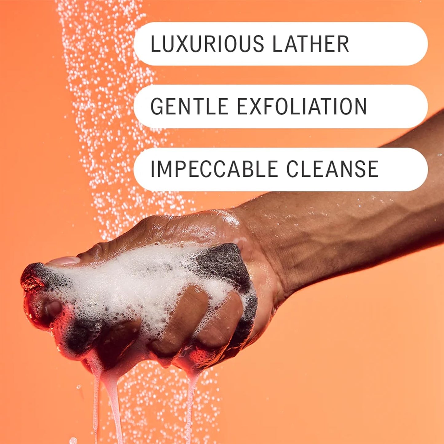 AKT The Konjac Sponge, Plant-Based Shower Sponge with Activated Charcoal, Exfoliating Body Sponge for Sensitive Skin, Natural, Shower Scrubber, Compostable Bath Essential