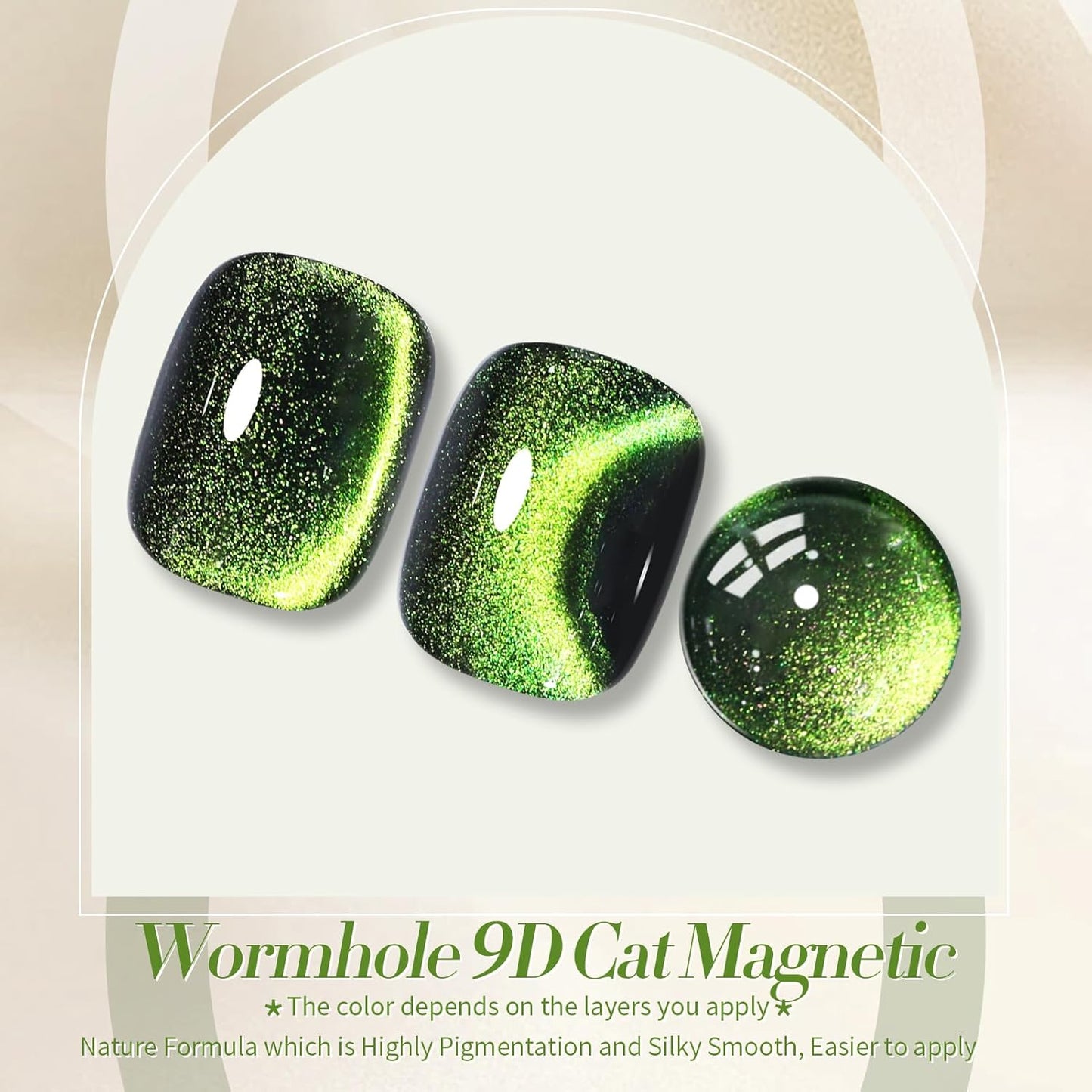 Born Pretty Cat Magnetic Gel Nail Polish 9D Wormhole Holorgraphic Cat Magnetic Eye Gel Polish U v Nail Gel Diy Art for Girls Women 15ML