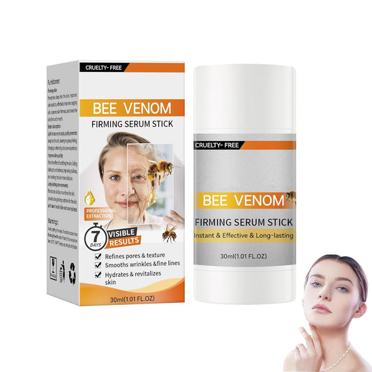 Bee Venom Firming Serum Stick，Firming Anti-wrinkle Cream，Enriched with Natural Extracts, Moisturizes, Fights Wrinkles and Restores Skin Elasticity, Suitable for All Skin Types，1.01Oz