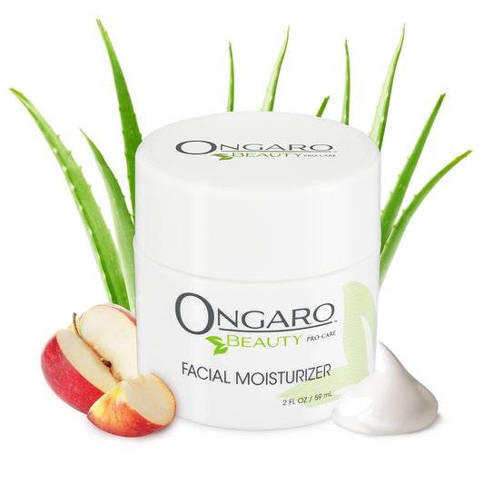Ongaro Beauty Organic Face Moisturizer - Hydrating Face Cream, Probiotic Moisturizer with Aloe Vera, Vitamin A, C & E - Hyaluronic Acid, Face Lotion for All Skin Types - Nourishes Skin - 2 fl. Oz
