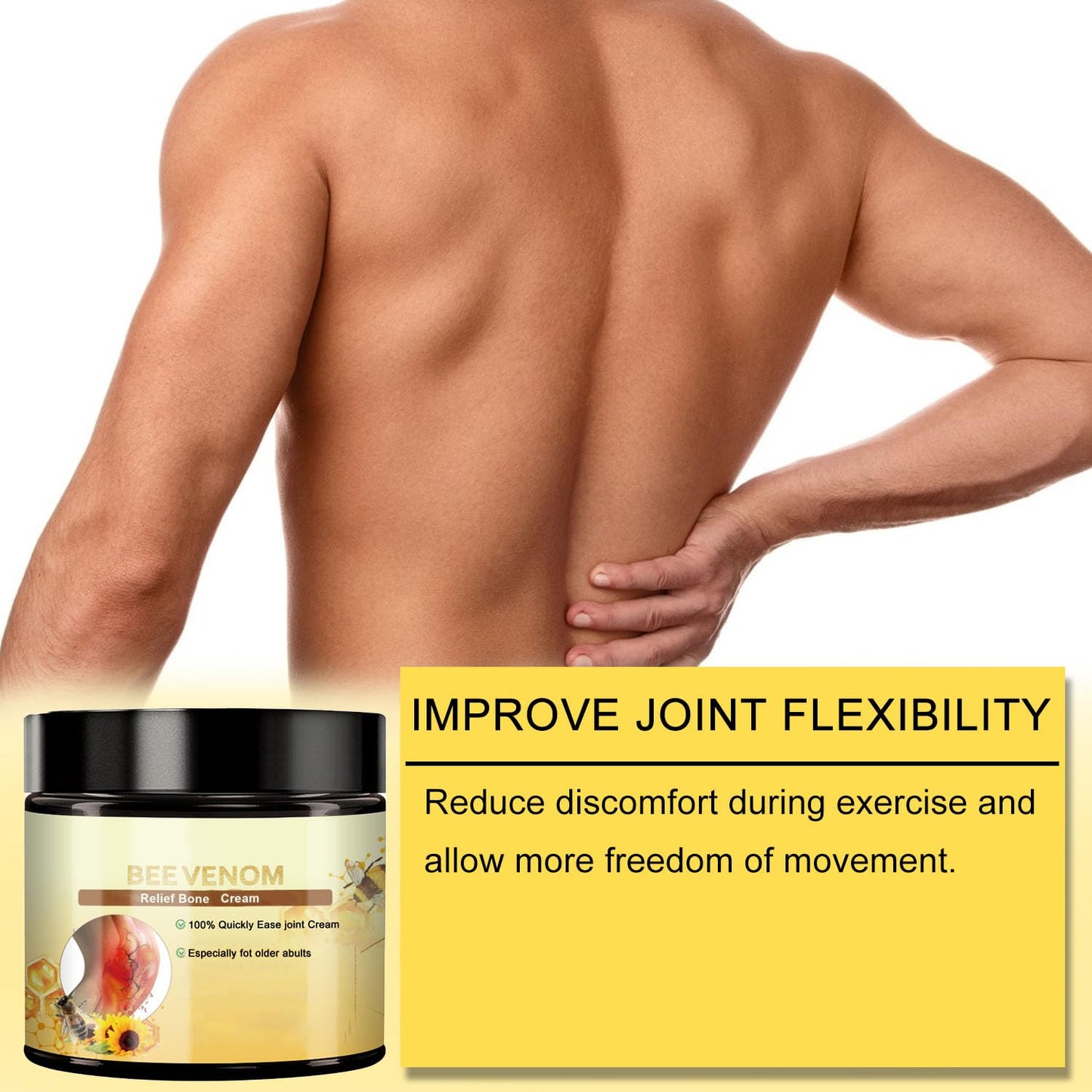 2 Pcs Bee Venom Joint Cream - Advanced Joint and Bone Cream, Specially for Back, Neck, Hands, Knees