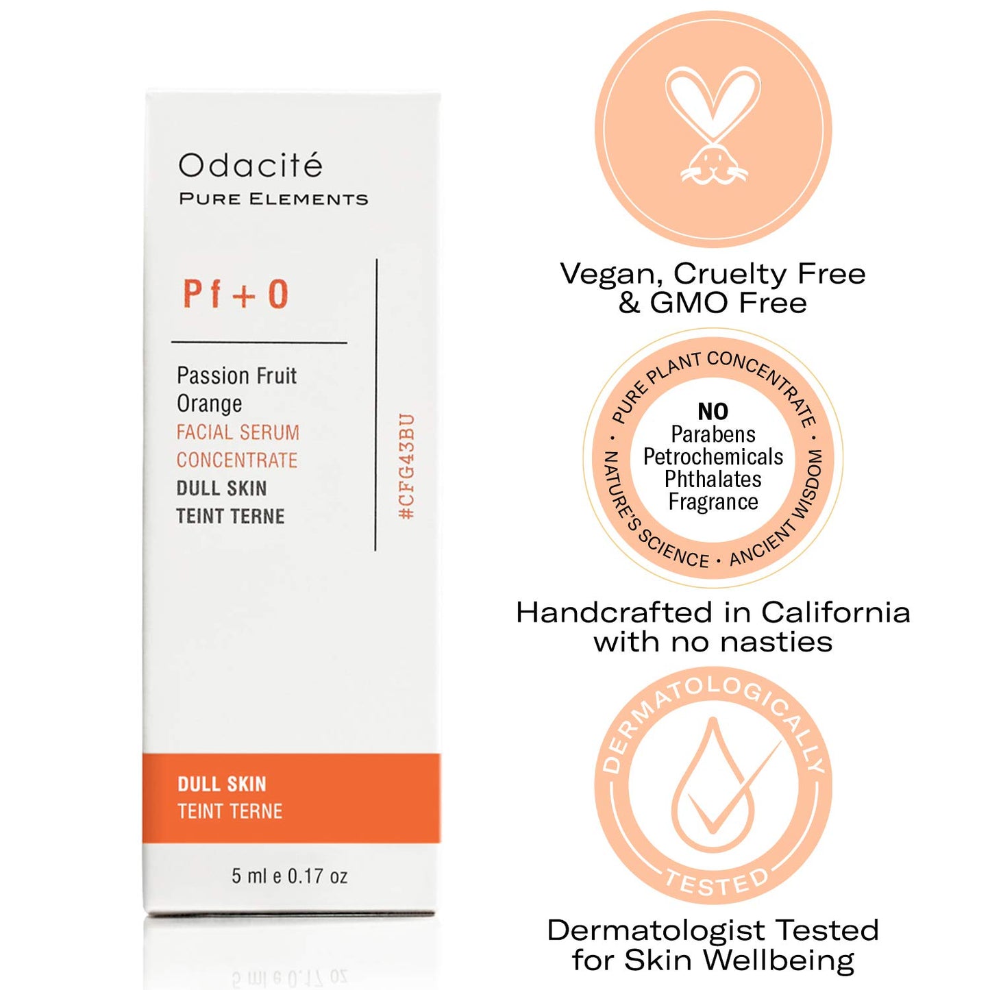 Odacité Hydrating Serum Concentrate with Passion Fruit & Orange - Face Serum Revitalizes & Illuminates the Appearance of Dull Skin for Radiance & Glow - Firms & Tones Skin - 0.17 fl. Oz.