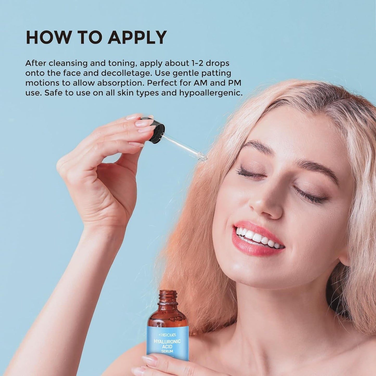 Hyaluronic Acid Serum for Face Anti Aging, Fine Lines, Dark Spots, & Dry Skin - Hydrating Facial Serum - Best Face Serum for Moisturizing and Wrinkle Reducing, 1 fl oz