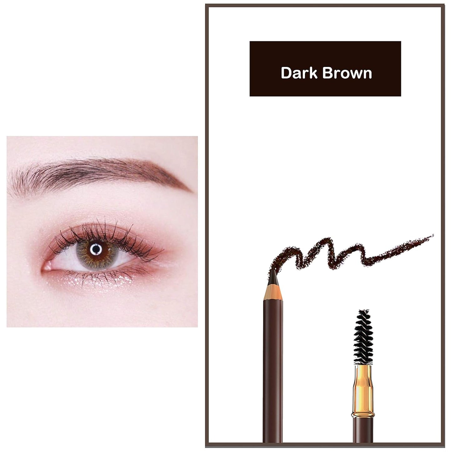 Bodermincer Eyebrow Pencil Longlasting Waterproof Durable Automaric Liner Eyebrow 5 Colors to Choose (5pcs, 2# Dark Brown)