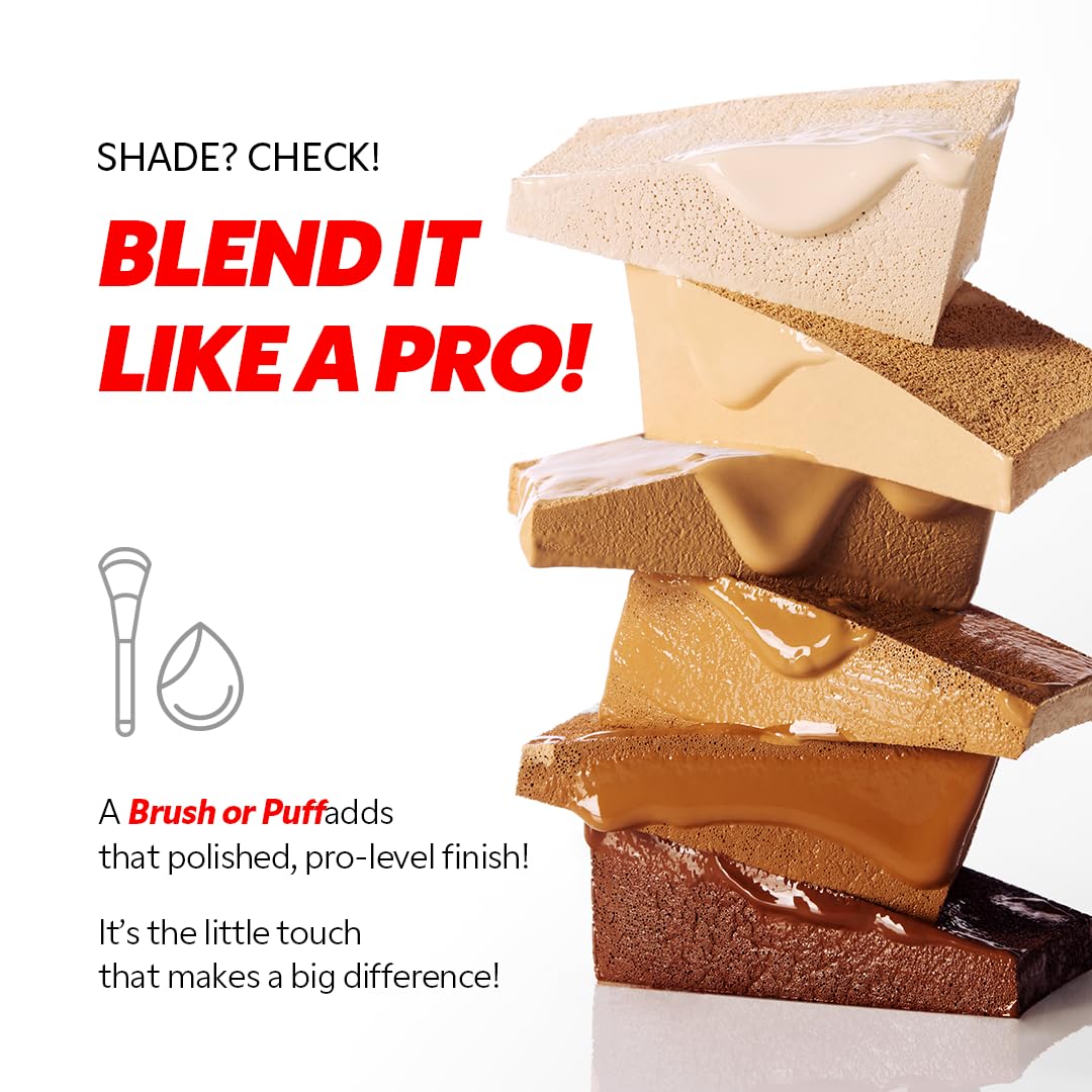 TIRTIR Mask Fit Red FoundationㅣLong Lasting Flawless Coverage, Energy Essence, Lightweight, Hydrating, Pore-Blurring, Breathable Satin Finish, Makeup, Radiant Skin, #22N Shell Beige, 1.01 Fl Oz