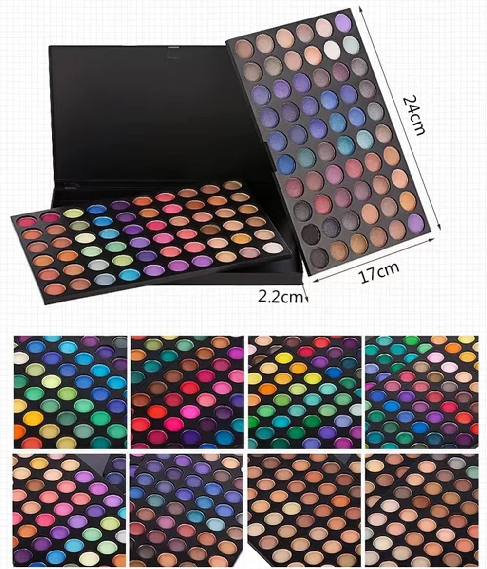 120 Colors Highly Pigmented Eye Makeup Palette,Spotlight Eyeshadow Palette Natural Colors Make Up Eye Shadows Long Lasting Waterproof Eye Shadow Cosmetics Gift Kit
