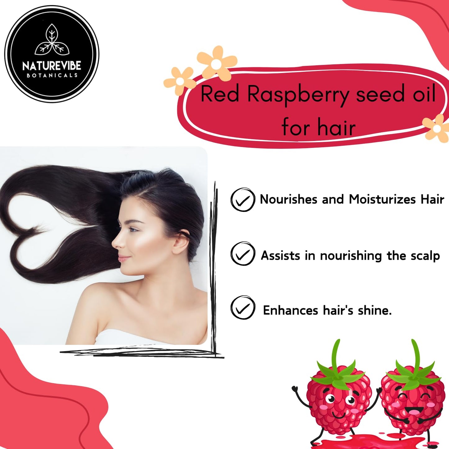 Naturevibe Botanicals Red Raspberry Oil 32 Ounces | 100% Pure and Natural | Great for Skin Care and Hair Care