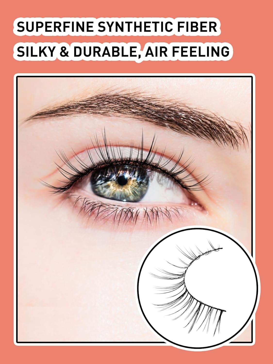 Lashes Short Eyelashes 10MM Natural Lashes Wispy Thin Band Strip Lashes Short Eyelashes Natural Look 3D Volume Lashes 7 Pair Fake Lashes Siligli