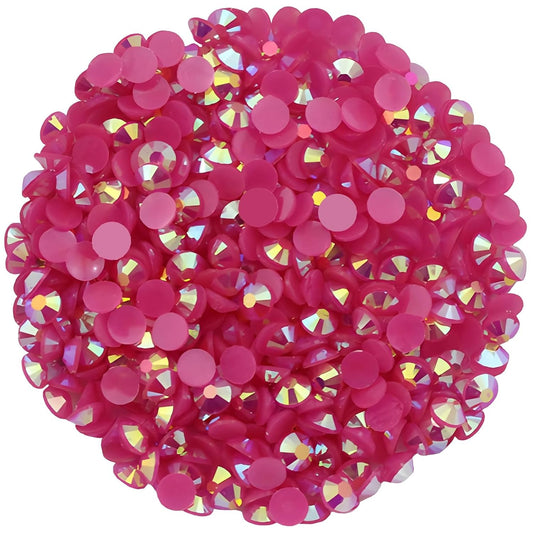 1440 Pcs SS20 5mm Flatback Rhinestones for Nails Art Crafts Glitter Round Shine Gems AB Crystals DIY Clothes Shoes （Dark RoseRed AB）