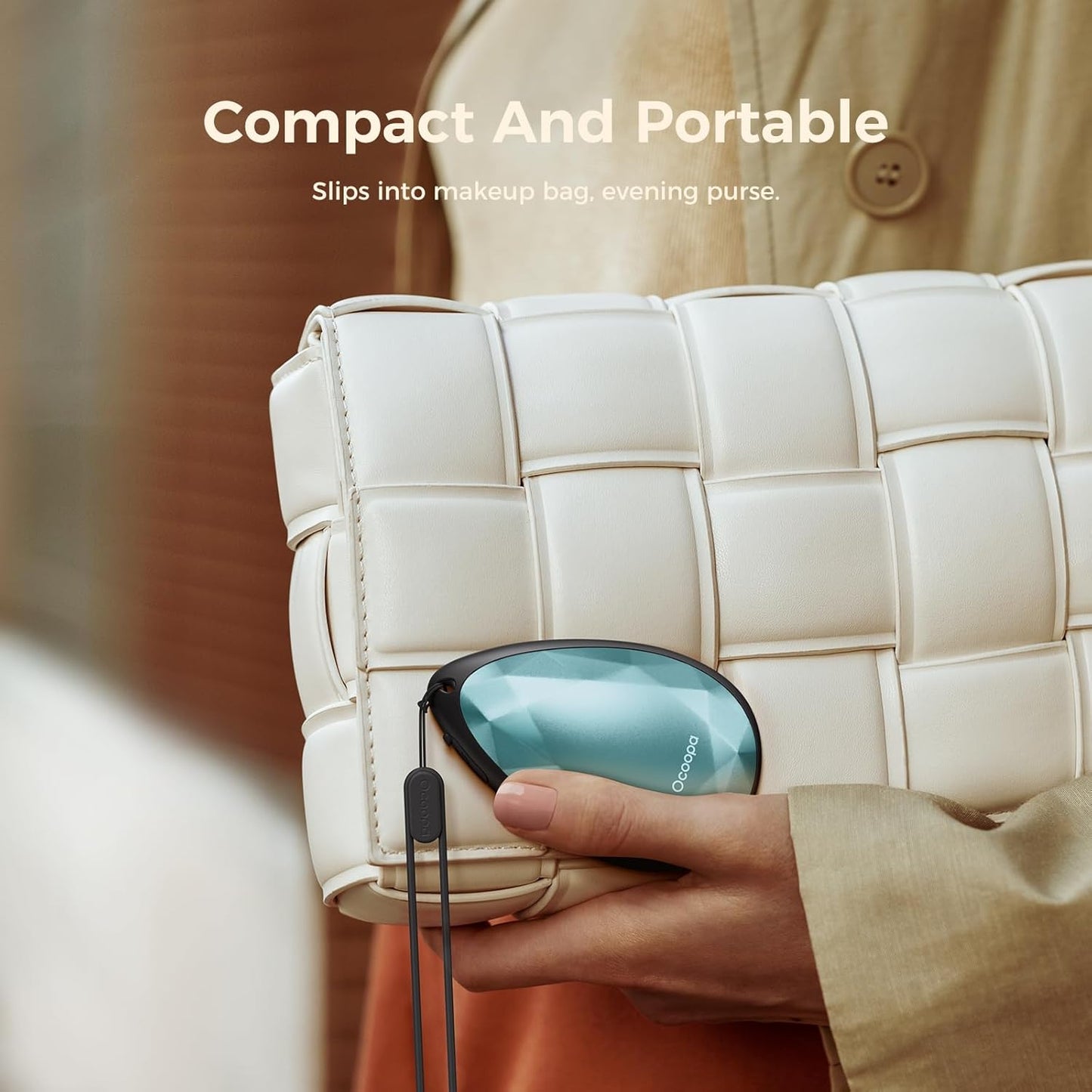 OCOOPA Women Rechargeable Hand Warmers 2 Pack, Portable, Stylish, Diamond-Shape Magnetic Electric Handwarmer, Reusable Pocket Heater, 2025 Tech Gifts for Christmas, Raynaud, Hiking, Camping, UT4 Rare