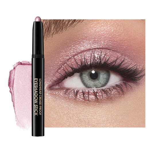 Eyeshadow Stick, Shimmer and Matte Cream Eye Shadow Brightener Sticks Eyeliner Pencil Crayon, Waterproof Long Lasting Eye Highlighter Stick Makeup,0.056 Oz(#8-Fancy)