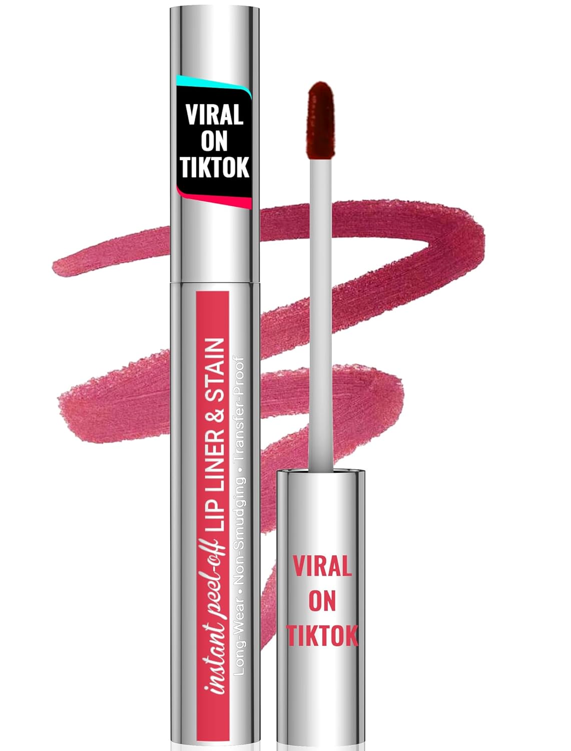 iMethod Lip Stain - Lip Liner Stain, Natural Long Lasting Lip Stain Peel Off, Waterproof Stay On All Day, Transfer-Proof, Highly Pigmented, Instant Color, Mauve