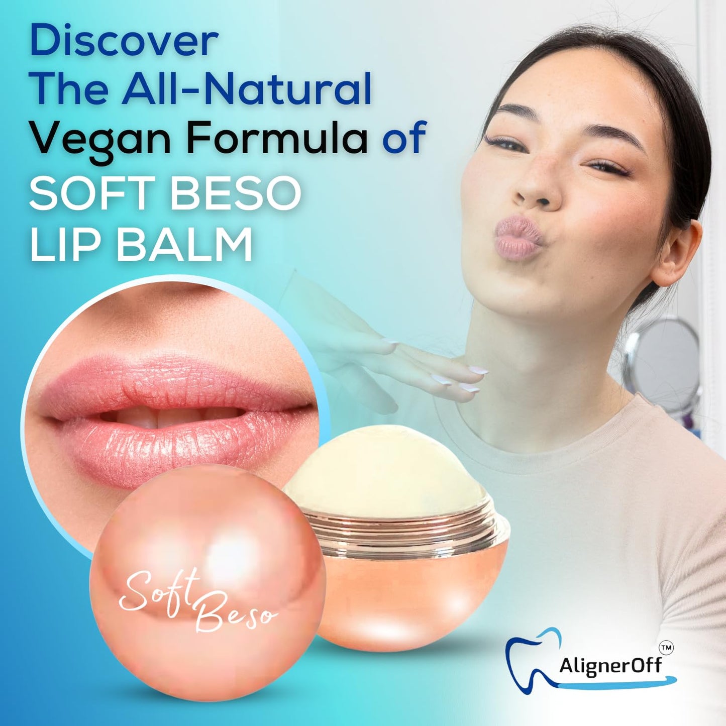 Soft Beso Lip Balm (Rose Gold-Vanilla)