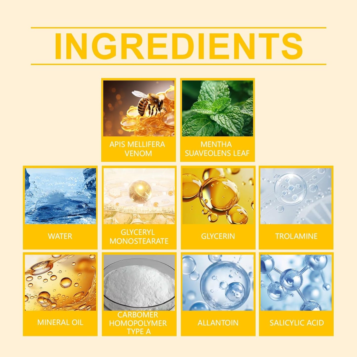 Bee Venom Comprehensive Cream, 2025 New Bee Venom Skin Treatment Cream, Firms and rejuvenates the skin, Natural Serum Suitable for All Skin Types (1)