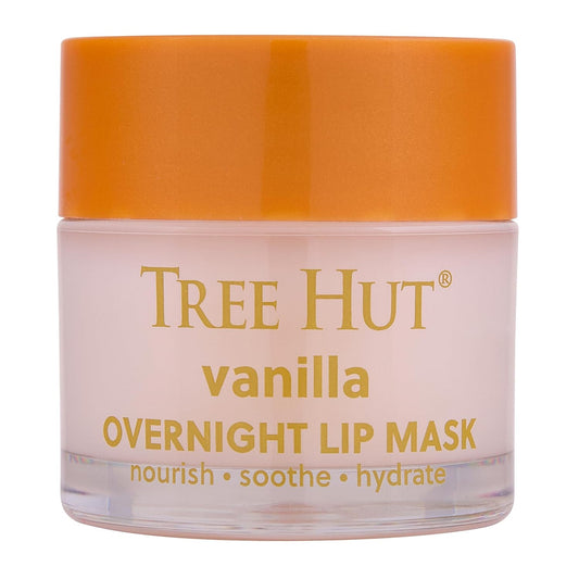 Tree Hut Vanilla Overnight Lip Mask | Leave on Overnight & Wake up to Soft, Hydrated Lips | Elevate your Self Care Routine | .6 oz.