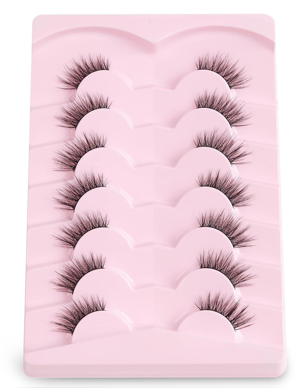 Onlyall Half Eyelashes Corner Lashes Natural Lashes Half Lashes Wispy End Lashes Corner Eyelashes 3/4 Lashes 7 Pairs C19