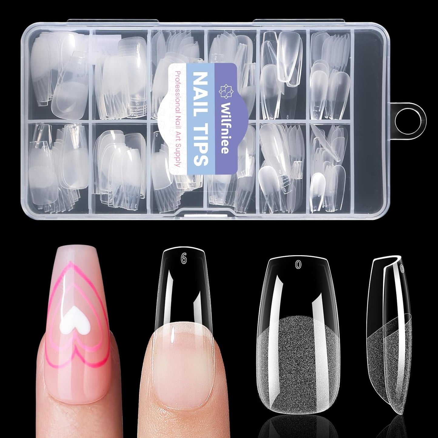 Nail Tips Medium Coffin: 240PCS Soft Gel Medium Coffin Press On Nails, 12Sizes Pre-shaped Acrylic Nail Extension Full Cover for Girls Women Home Salon