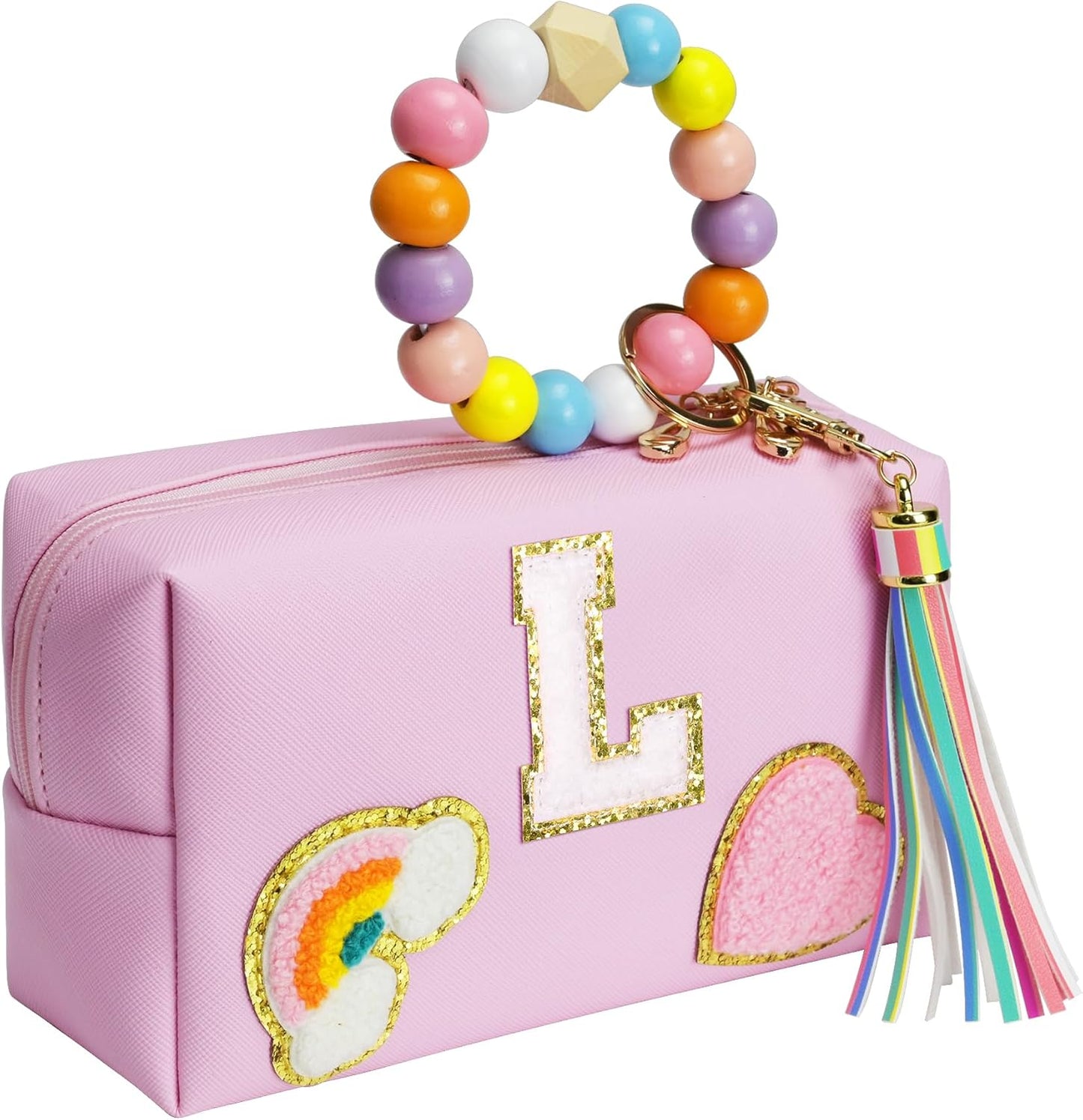 Birthday Gifts for Kids 4 5 6 7 8 9 10 11 12 year Old, Girl gifts Skin Care, Letter Pouch Cosmetic Toiletry Bag, Personalized Gift for Girl, Gift Bags